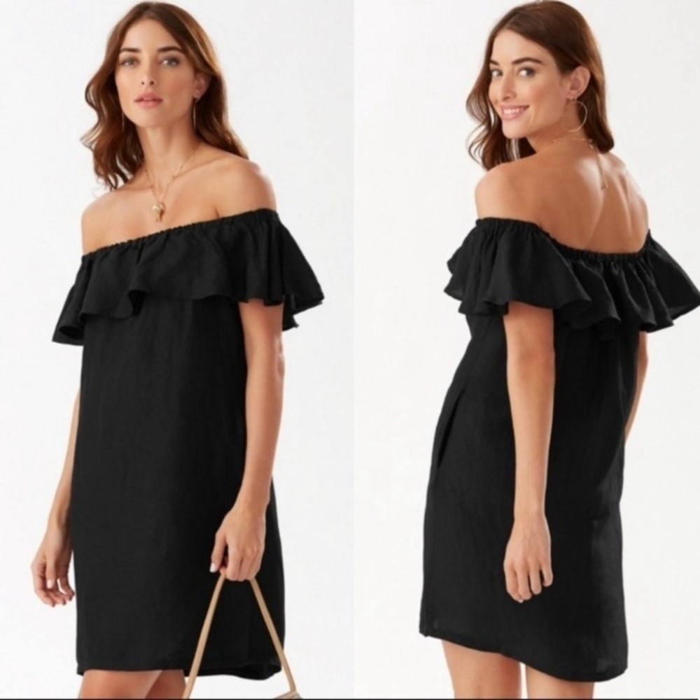 NWT - Ambiance - off shoulder Ruffle dress